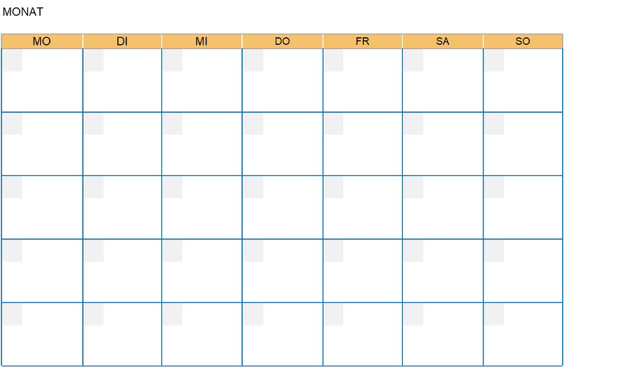 Monatsplan So Legen Sie Einen Kalender In Excel An Inkl Vorlage